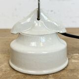 Vintage White Porcelain Pendant Light, 1970s