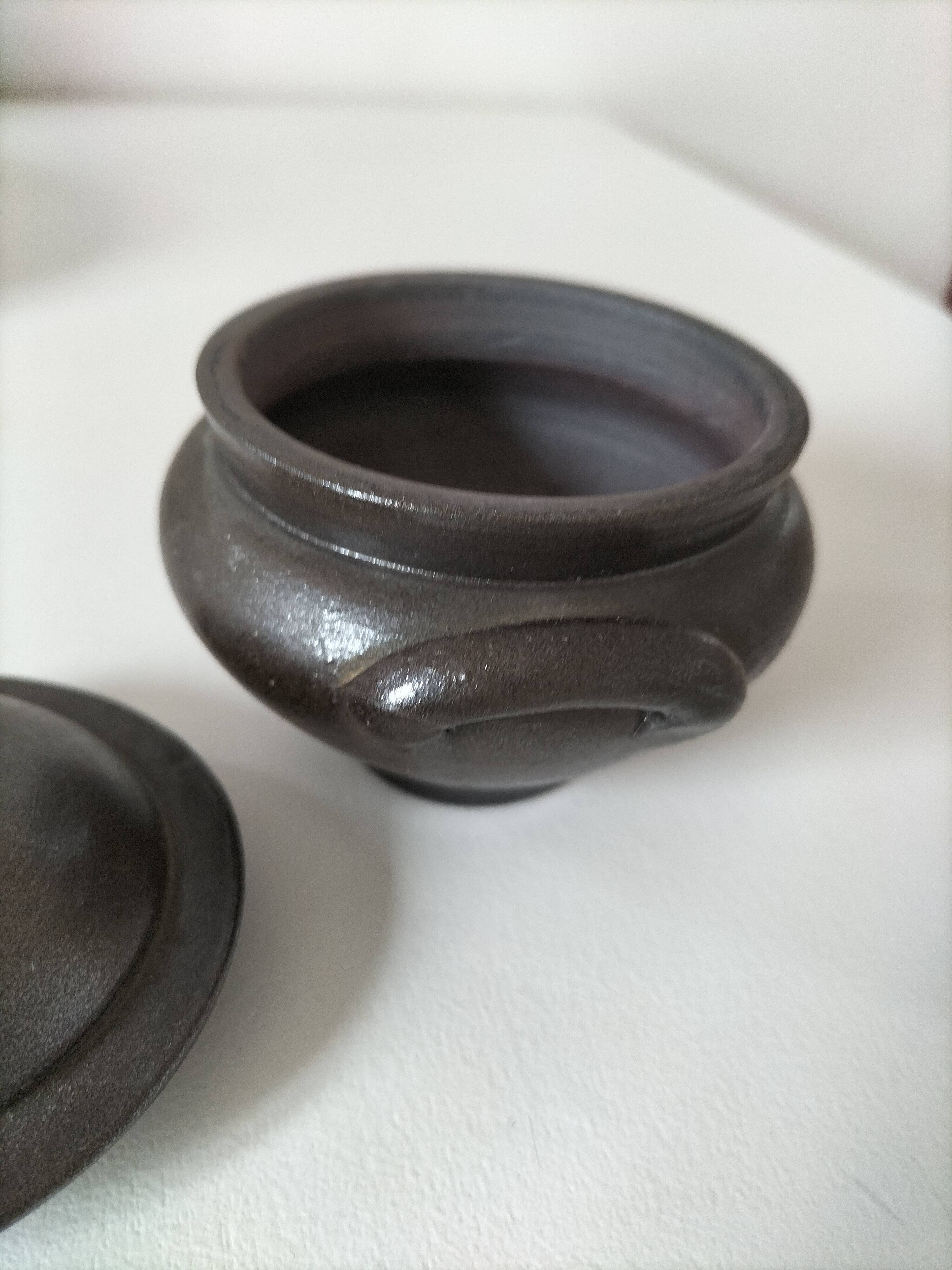 Mini stoneware soup tureen signed Jean Dubost – Noron-la-Poterie 70s