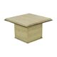 Vintage coffee table side table travertine chrome fedam belgium 1970s design