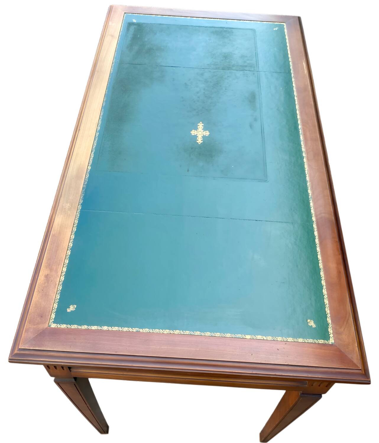 Bureau Louis XVI extensible avec rallonge 3 tiroirs