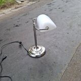 White opaline banker's lamp