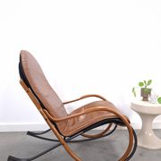 Leren Nonna fauteuil à bascule Paul Tuttle, Strässle, fauteuil à bascule