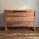Commode Ethnicraft en teck 3 tiroirs