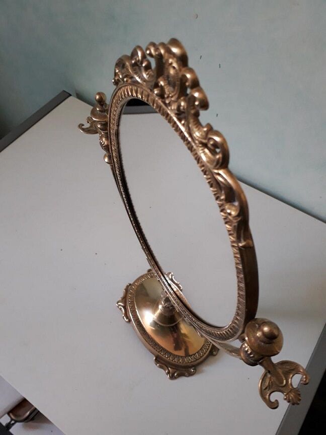 table Mirror in brass