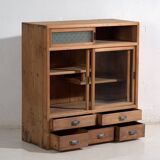 Old Japanese cedar wardrobe – Taishō / Shōwa period (c. 1912-1945) #32