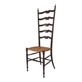 Chaise échelle Chiavari à dossier haut, milieu du siècle, Italie, années 1950