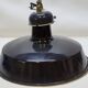 Suspension lampe industrielle atelier abat jour en métal émaillé noir vintage