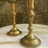 Paire de candélabres laiton