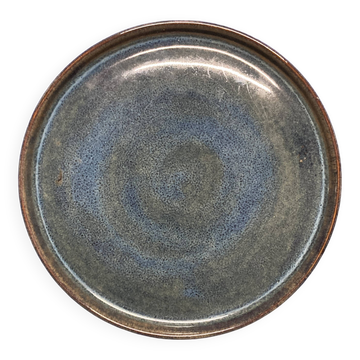 Blue earthenware plate