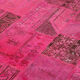 Hand-knotted oriental vintage 207 cm x 299 cm pink patchwork carpet