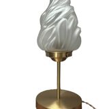 Art Deco flame glass globe lamp
