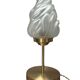 Art Deco flame glass globe lamp