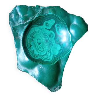 Large malachite ashtray or pocket emptier.