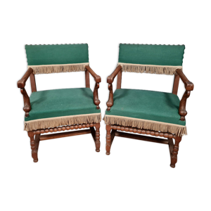 Paire de fauteuils Louis