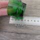 2 green glass egg cups
