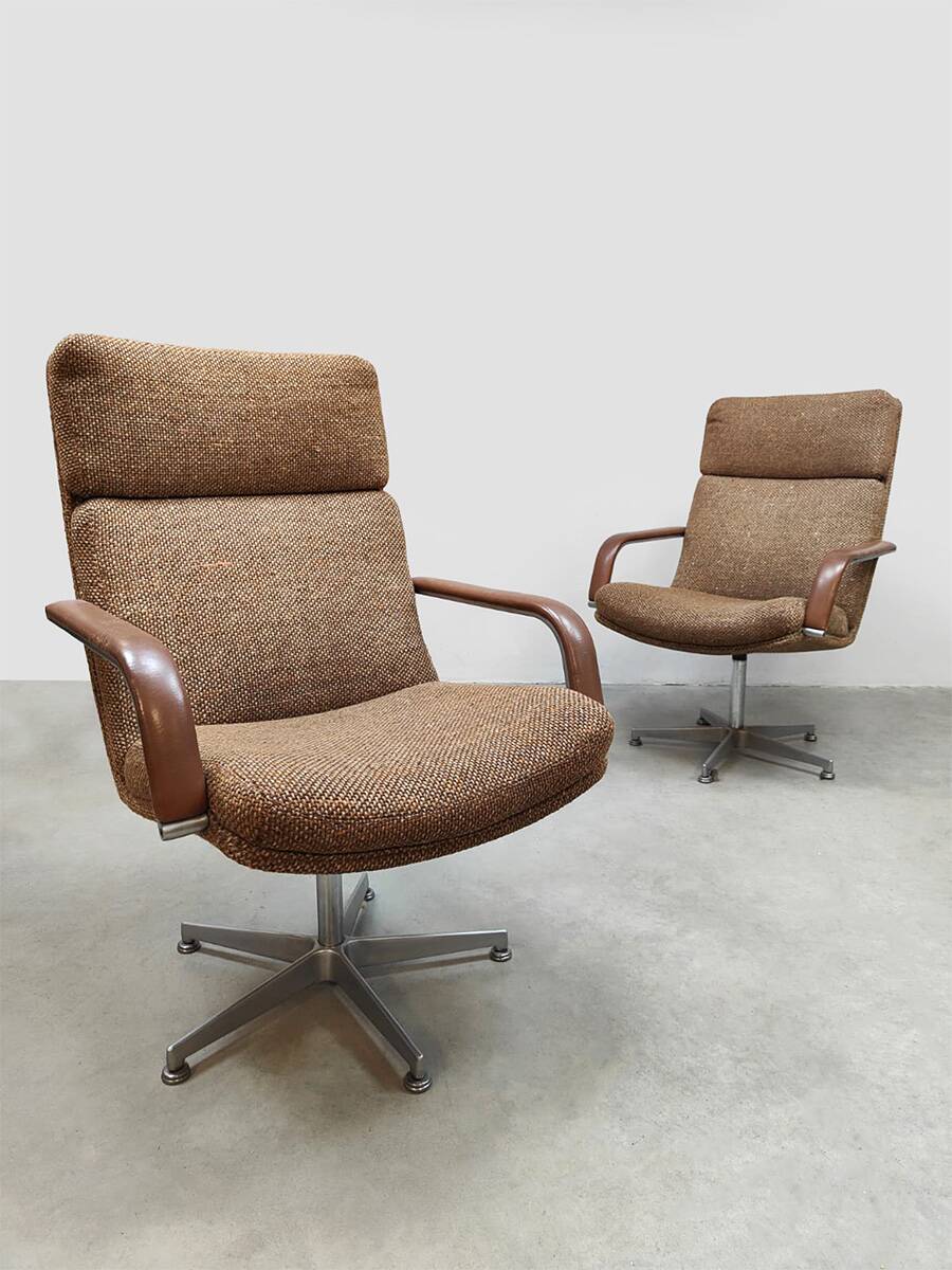 Dutch vintage design channel desk chair Artifort Geoffrey Harcourt