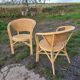 Rattan armchairs