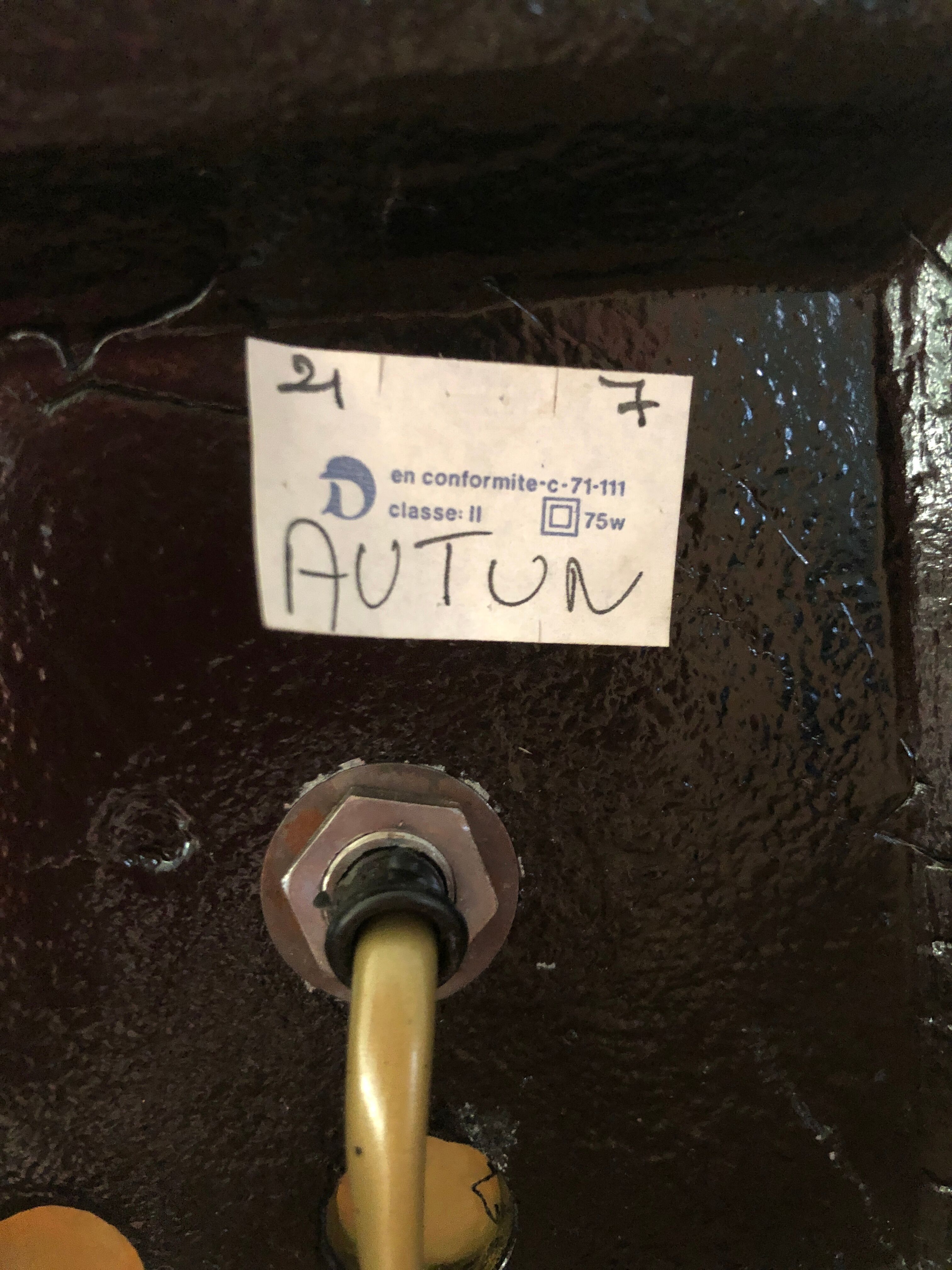 Obelisk lamp foot Le Dauphin 1970