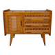Buffet vintage bois et rotin
