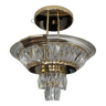 Vintage Bakalowits & Söhne ceiling light in brass and crystal