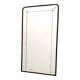 Art Deco Rectangular Wall Mirror with Black Beech Frame, Italy