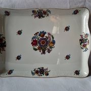 Limoges porcelain tray with floral bouquet motifs, early 20th century