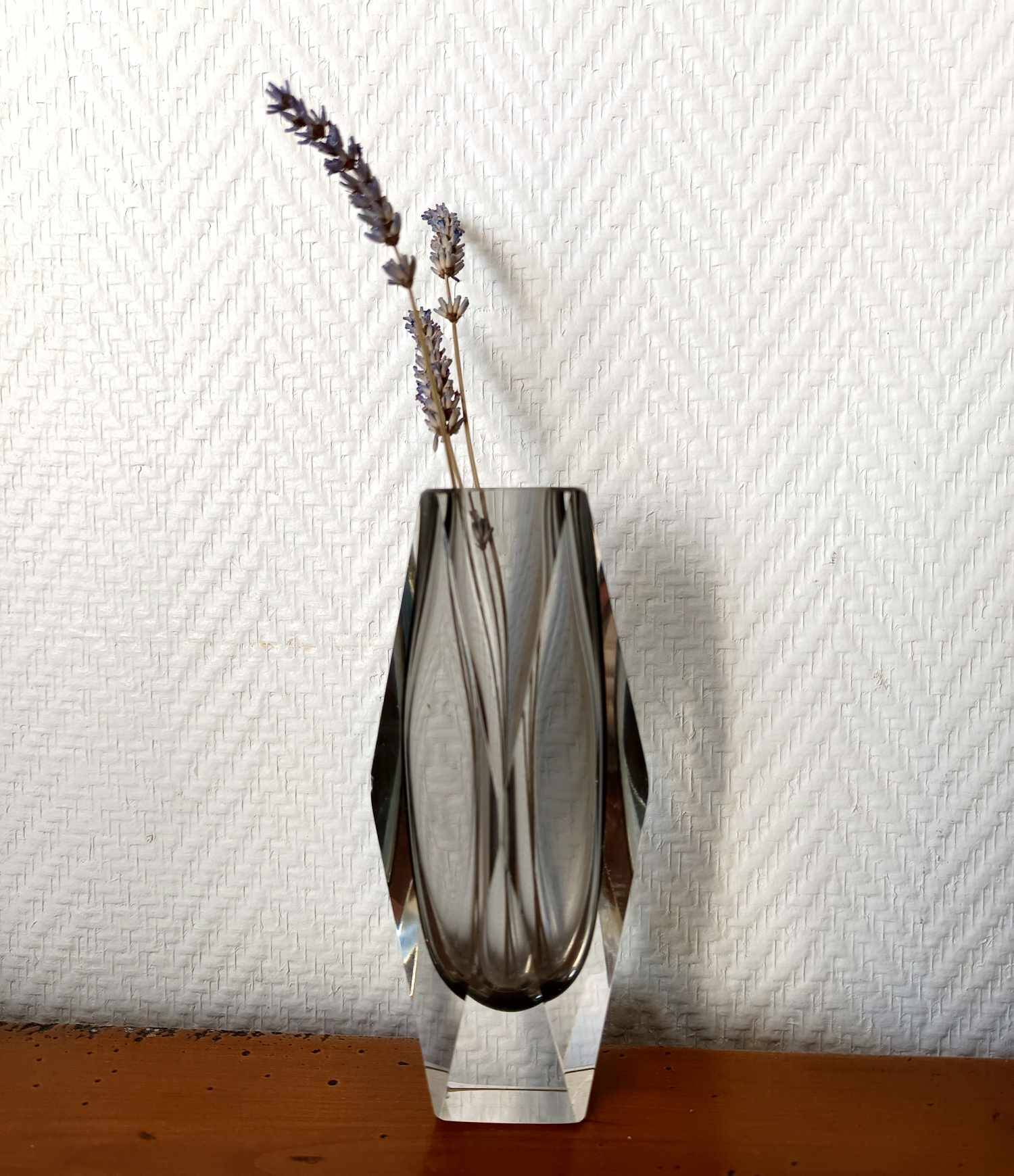 Soliflore vase sommerso Murano 1960