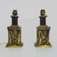 Pair of table lamps, Art Deco period bedside lamp, bronze and metal