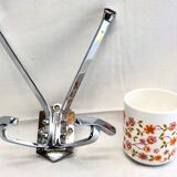 Vintage Modernista wall coat hanger 60 solid brass chrome plated