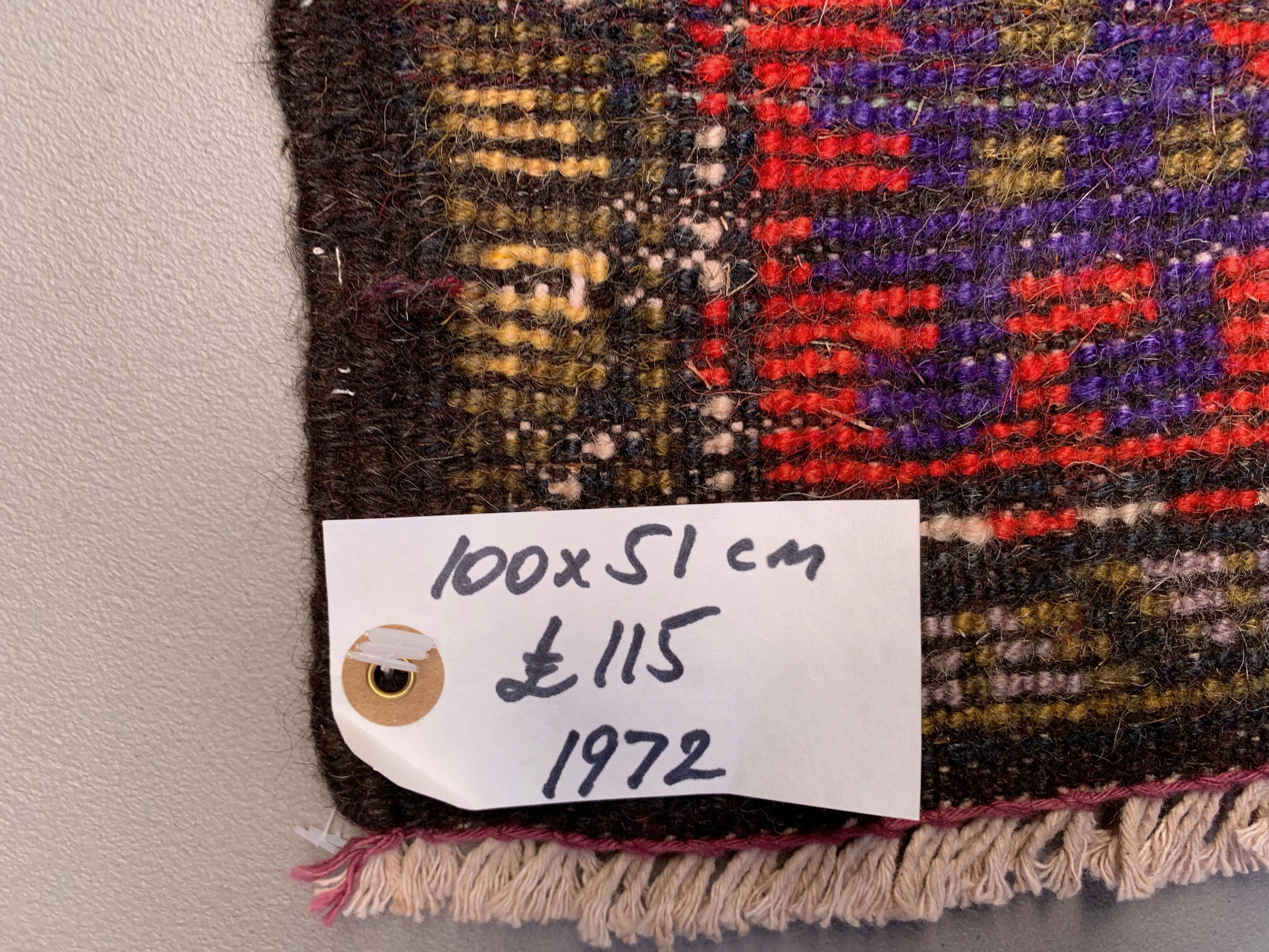 Small Vintage Turkish Rug 100x51 cm, Short Runner, Tribal, Shabby Chic