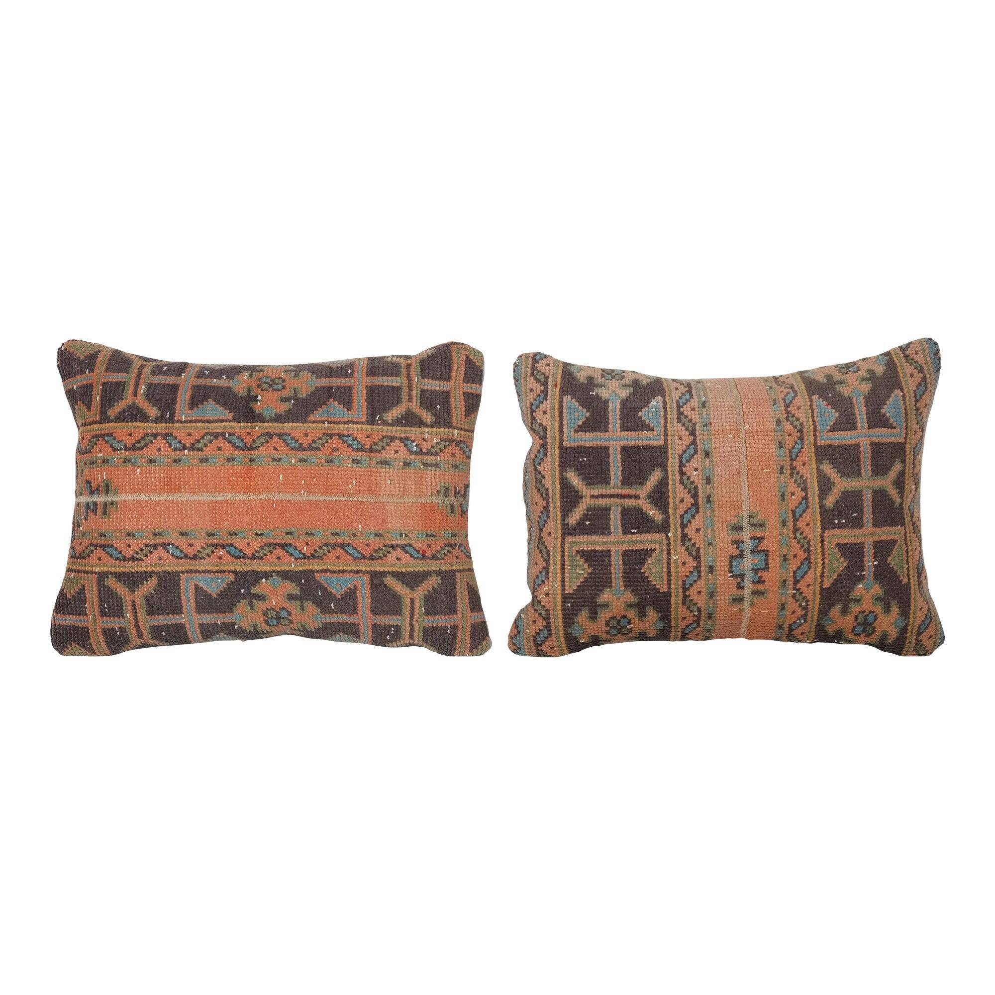 Set of 2 vintage Turkish cushion covers 46x61 cm