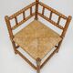 Classic vintage bobbin corner armchair