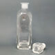 Italian vintage crystal decanter with 6 crystal glasses signed Luigi Bormioli 1970s