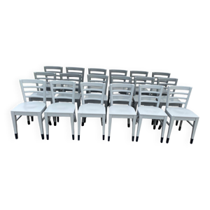 Set de 18 chaises bistrot - grises