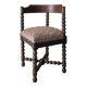 Chaise d'angle ancienne à bobine tournée