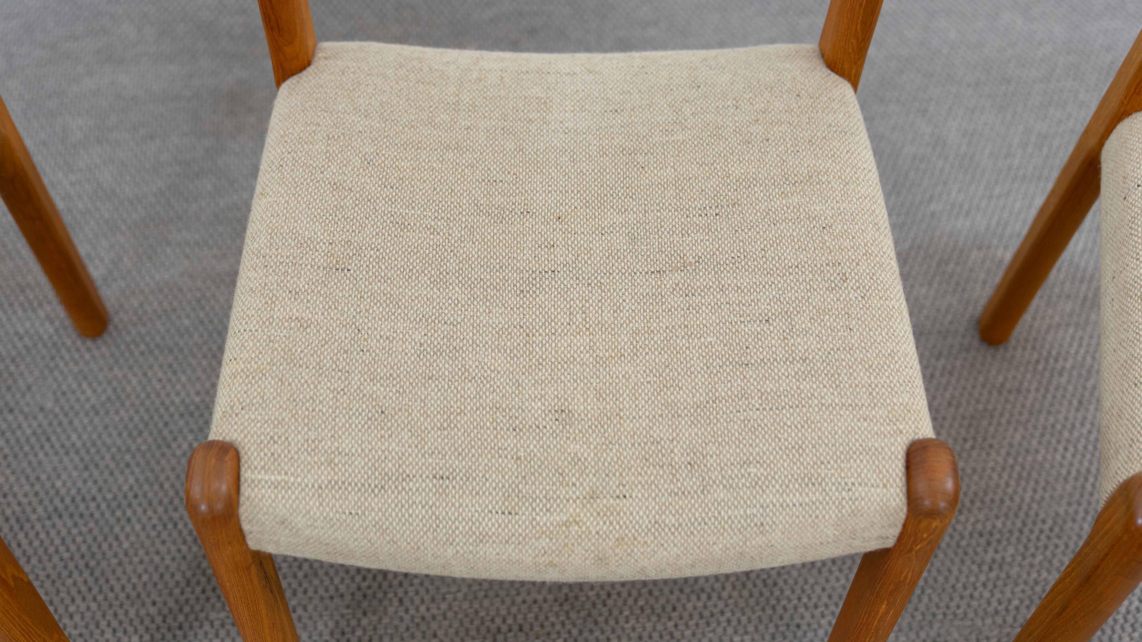 Chaises de Salle à Manger Mid-Century en Teck par EMC, Danemark, années 60, Set de 4