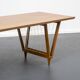1950s coffee table, walnut, V-shaped legs, restored