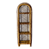 Vintage rattan and wicker shelf