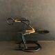 Metal and rattan skier candle holder Laurids Lonborg, 1960