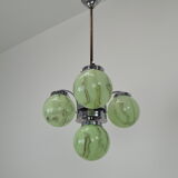 Art deco chrome chandelier,1930's.