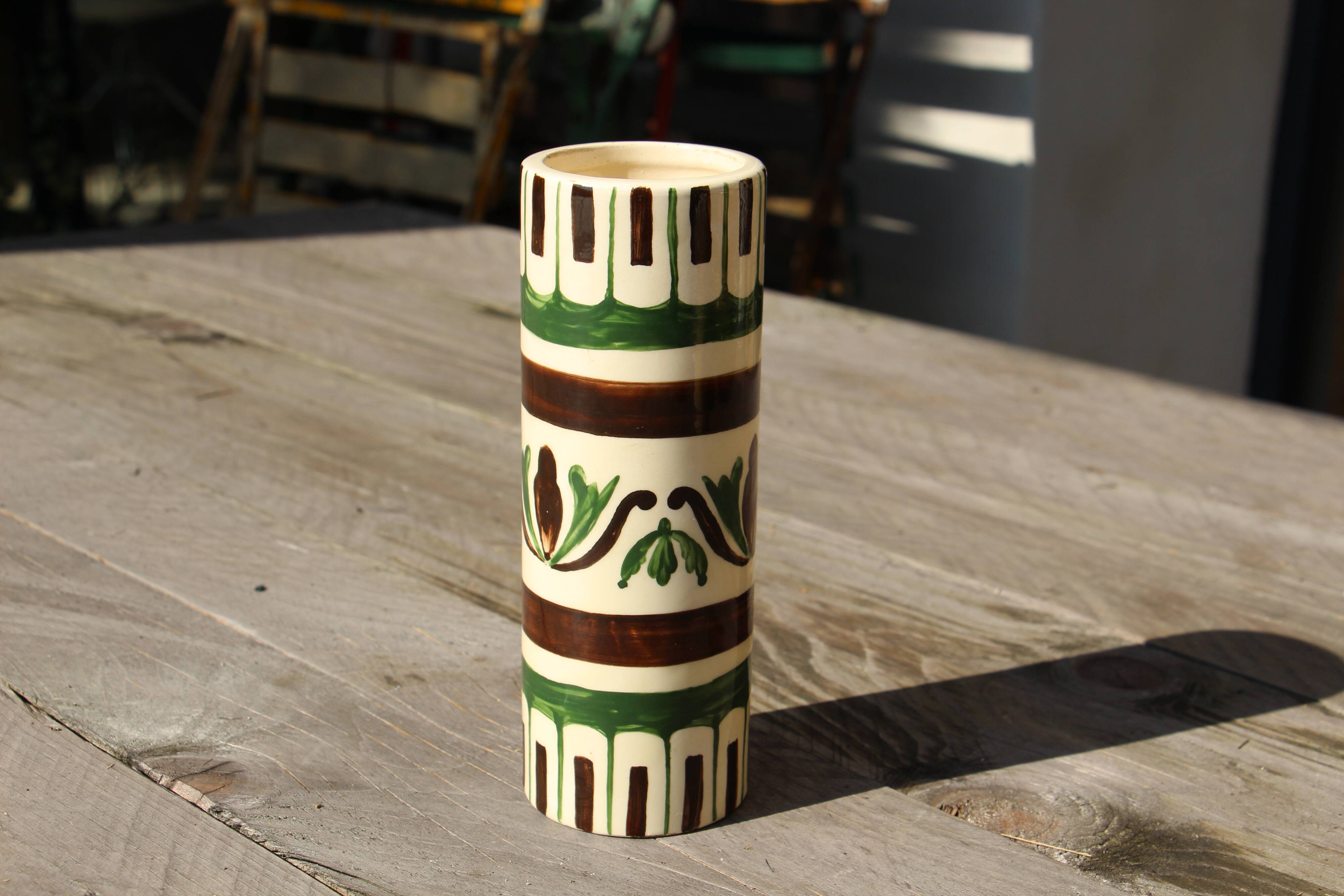 Vintage ceramic vase signed