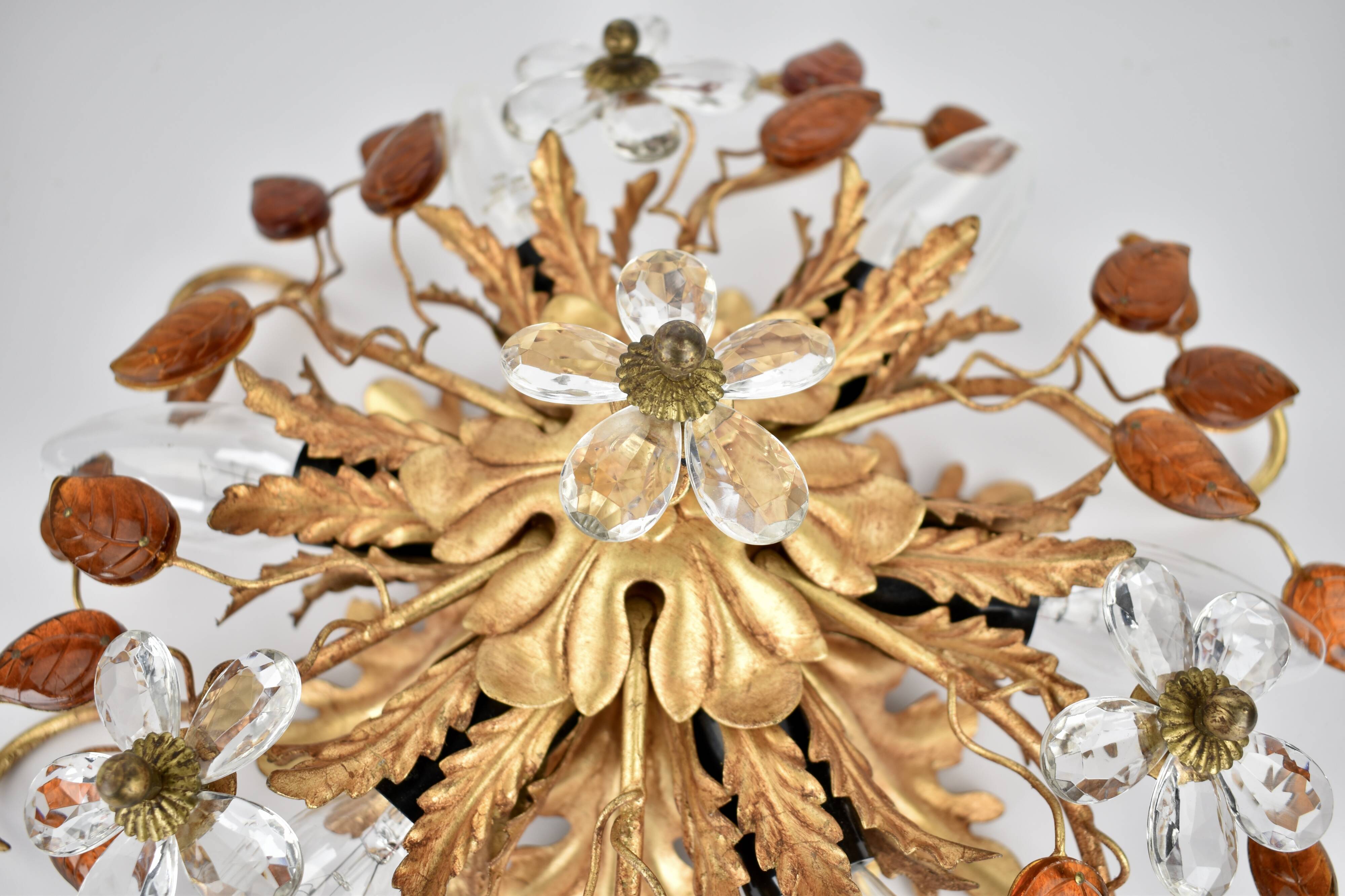 Mid-century Italian flush mount by Banci Firenze