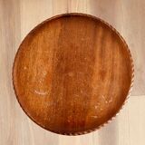 Tripod pedestal table in 20th century stained beech