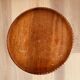 Tripod pedestal table in 20th century stained beech