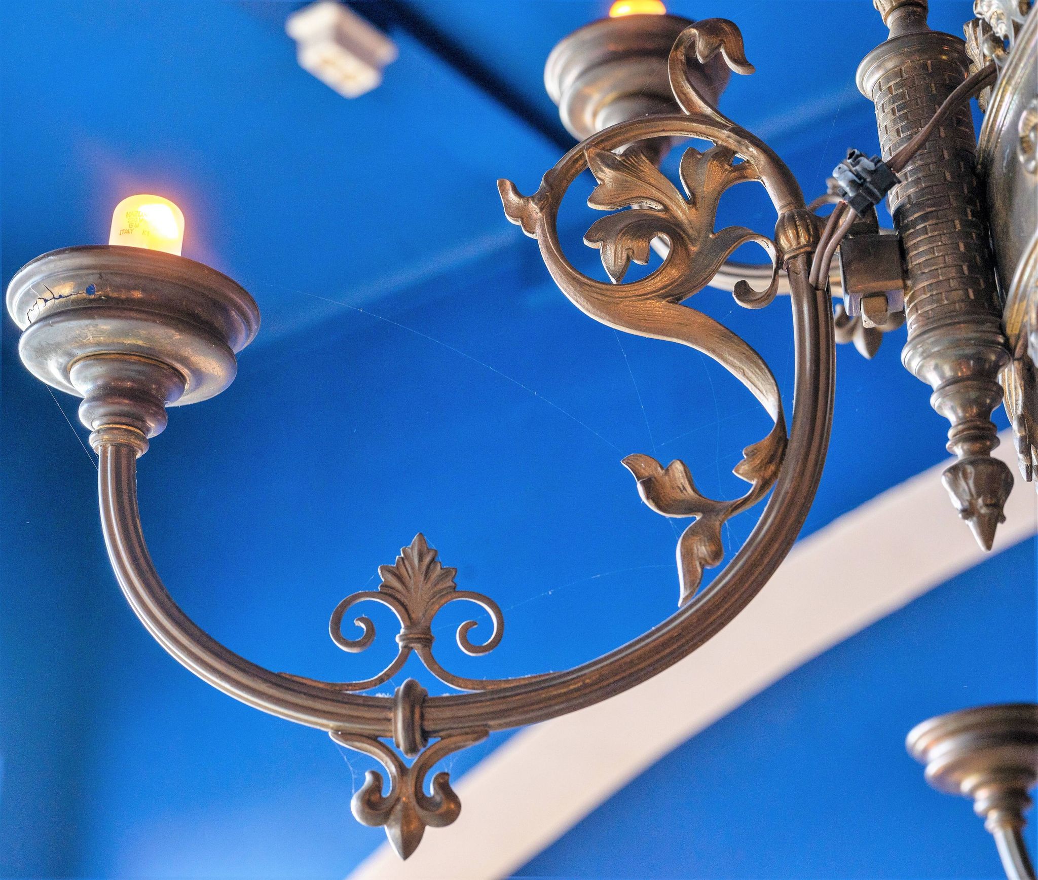 Large Antique Metal Chandelier