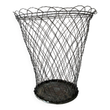 Old metal wastebasket