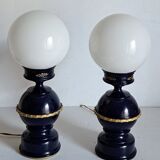 Paire de lampes de chevet anciennes