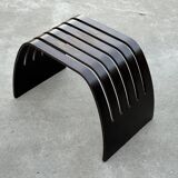 Table d'appoint tabouret en contreplaqué courbé danois design années 80