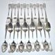 Lot 24 EMPIRE Silver Metal Table Cutlery SFAM model "Sans embarrass" 12 forks and 12 spoons