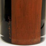Glass vase by A Riecke signed